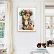 Charger l&#39;image dans la galerie, Souris de chat - diamant rond complet - 30x40cm
