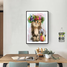 Charger l&#39;image dans la galerie, Souris de chat - diamant rond complet - 30x40cm
