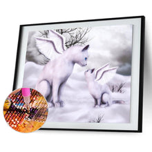 Charger l&#39;image dans la galerie, Chat avec des ailes femmes - diamant rond complet - 30x40cm
