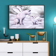 Charger l&#39;image dans la galerie, Chat avec des ailes femmes - diamant rond complet - 30x40cm
