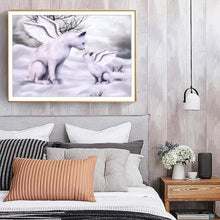 Charger l&#39;image dans la galerie, Chat avec des ailes femmes - diamant rond complet - 30x40cm
