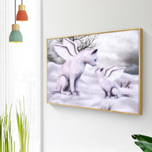 Charger l&#39;image dans la galerie, Chat avec des ailes femmes - diamant rond complet - 30x40cm
