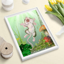 Charger l&#39;image dans la galerie, Souris heureuse - diamant rond complet - 30x40cm
