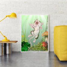 Charger l&#39;image dans la galerie, Souris heureuse - diamant rond complet - 30x40cm
