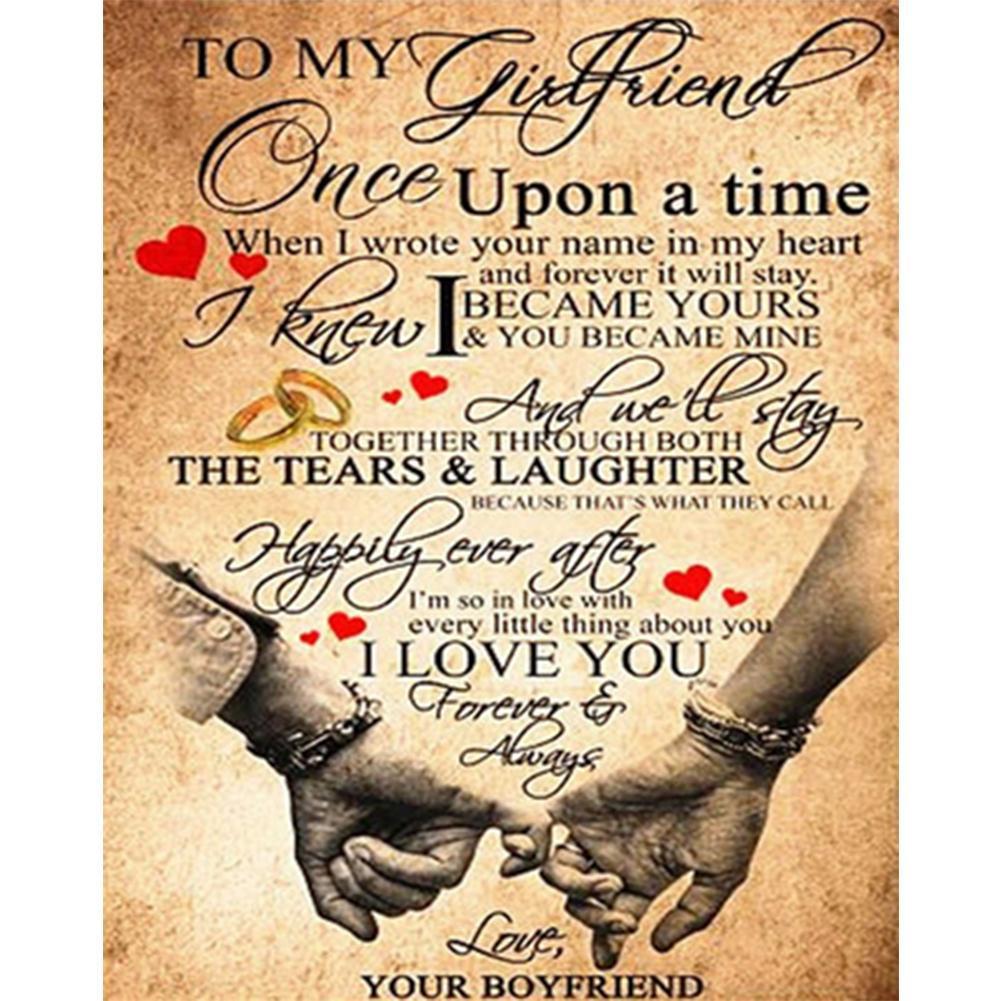 Main dans la main - diamant rond complet - 30x40cm