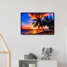 Charger l&#39;image dans la galerie, Paysage de bord de mer - diamant rond complet - 40x30cm
