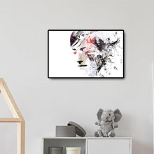 Charger l&#39;image dans la galerie, Travail manuel de fille abstrait - diamant rond complet - 40x30cm
