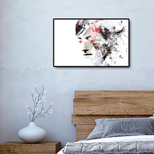 Charger l&#39;image dans la galerie, Travail manuel de fille abstrait - diamant rond complet - 40x30cm
