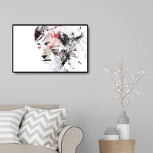 Charger l&#39;image dans la galerie, Travail manuel de fille abstrait - diamant rond complet - 40x30cm
