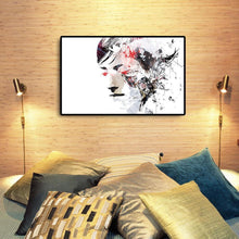 Charger l&#39;image dans la galerie, Travail manuel de fille abstrait - diamant rond complet - 40x30cm
