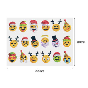 8pcs-Emoticons-Diamond Painting Autocollants