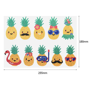 10pcs-Pineapple-Diamond Painting Autocollants