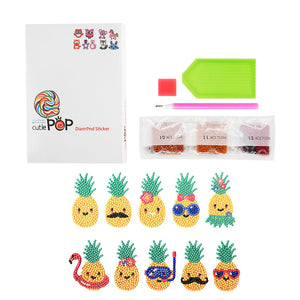 10pcs-Pineapple-Diamond Painting Autocollants