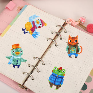 8pcs-Animal-Diamond Painting Autocollants