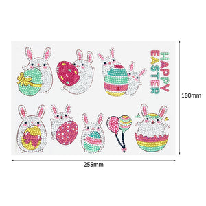 8pcs-Rabbit-Diamond Painting Autocollants