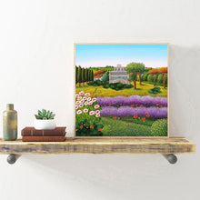 Charger l&#39;image dans la galerie, Cour de fleurs - diamant rond complet - 30x30cm
