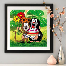 Charger l&#39;image dans la galerie, Anniversaire animal - diamant rond complet - 30x30cm
