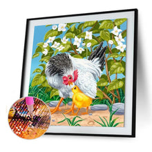 Charger l&#39;image dans la galerie, Poulet - diamant rond complet - 30x30cm

