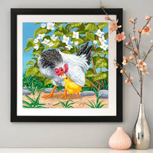 Charger l&#39;image dans la galerie, Poulet - diamant rond complet - 30x30cm
