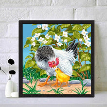 Charger l&#39;image dans la galerie, Poulet - diamant rond complet - 30x30cm
