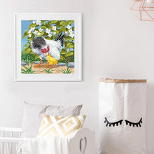 Charger l&#39;image dans la galerie, Poulet - diamant rond complet - 30x30cm
