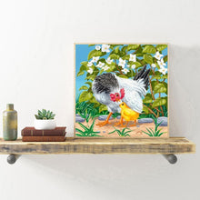 Charger l&#39;image dans la galerie, Poulet - diamant rond complet - 30x30cm
