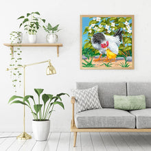 Charger l&#39;image dans la galerie, Poulet - diamant rond complet - 30x30cm
