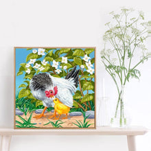 Charger l&#39;image dans la galerie, Poulet - diamant rond complet - 30x30cm
