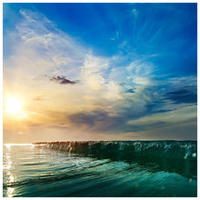 Charger l&#39;image dans la galerie, Coucher de soleil au bord de la mer - diamant rond complet - 30x30cm
