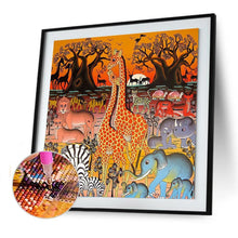 Charger l&#39;image dans la galerie, Girafe animal - diamant rond complet - 30x30cm
