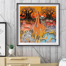 Charger l&#39;image dans la galerie, Girafe animal - diamant rond complet - 30x30cm
