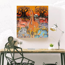 Charger l&#39;image dans la galerie, Girafe animal - diamant rond complet - 30x30cm
