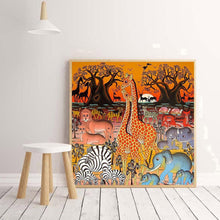 Charger l&#39;image dans la galerie, Girafe animal - diamant rond complet - 30x30cm
