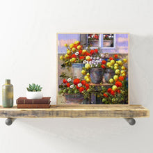 Charger l&#39;image dans la galerie, Fleurs en pot - diamant rond complet - 30x30cm

