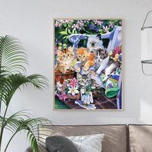 Charger l&#39;image dans la galerie, Chat - diamant rond complet - 30x40cm

