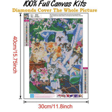 Charger l&#39;image dans la galerie, Chat - diamant rond complet - 30x40cm
