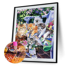 Charger l&#39;image dans la galerie, Chat - diamant rond complet - 30x40cm
