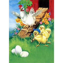 Charger l&#39;image dans la galerie, Poulet - diamant rond complet - 30x40cm

