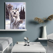 Charger l&#39;image dans la galerie, Loup - diamant rond complet - 30x40cm
