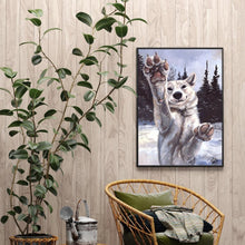 Charger l&#39;image dans la galerie, Loup - diamant rond complet - 30x40cm
