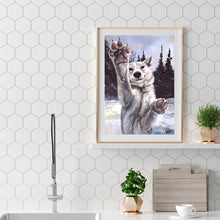 Charger l&#39;image dans la galerie, Loup - diamant rond complet - 30x40cm
