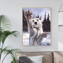 Charger l&#39;image dans la galerie, Loup - diamant rond complet - 30x40cm
