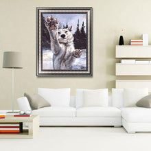 Charger l&#39;image dans la galerie, Loup - diamant rond complet - 30x40cm
