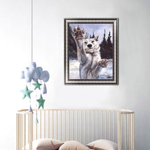 Charger l&#39;image dans la galerie, Loup - diamant rond complet - 30x40cm

