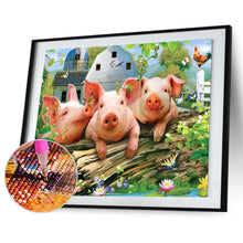 Charger l&#39;image dans la galerie, Porc - diamant rond complet - 30x40cm
