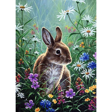 Charger l&#39;image dans la galerie, Lapin - diamant rond complet - 30x40cm
