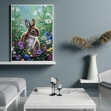 Charger l&#39;image dans la galerie, Lapin - diamant rond complet - 30x40cm
