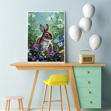 Charger l&#39;image dans la galerie, Lapin - diamant rond complet - 30x40cm
