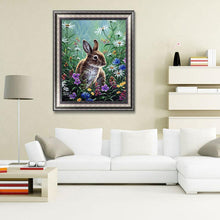 Charger l&#39;image dans la galerie, Lapin - diamant rond complet - 30x40cm
