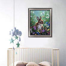 Charger l&#39;image dans la galerie, Lapin - diamant rond complet - 30x40cm
